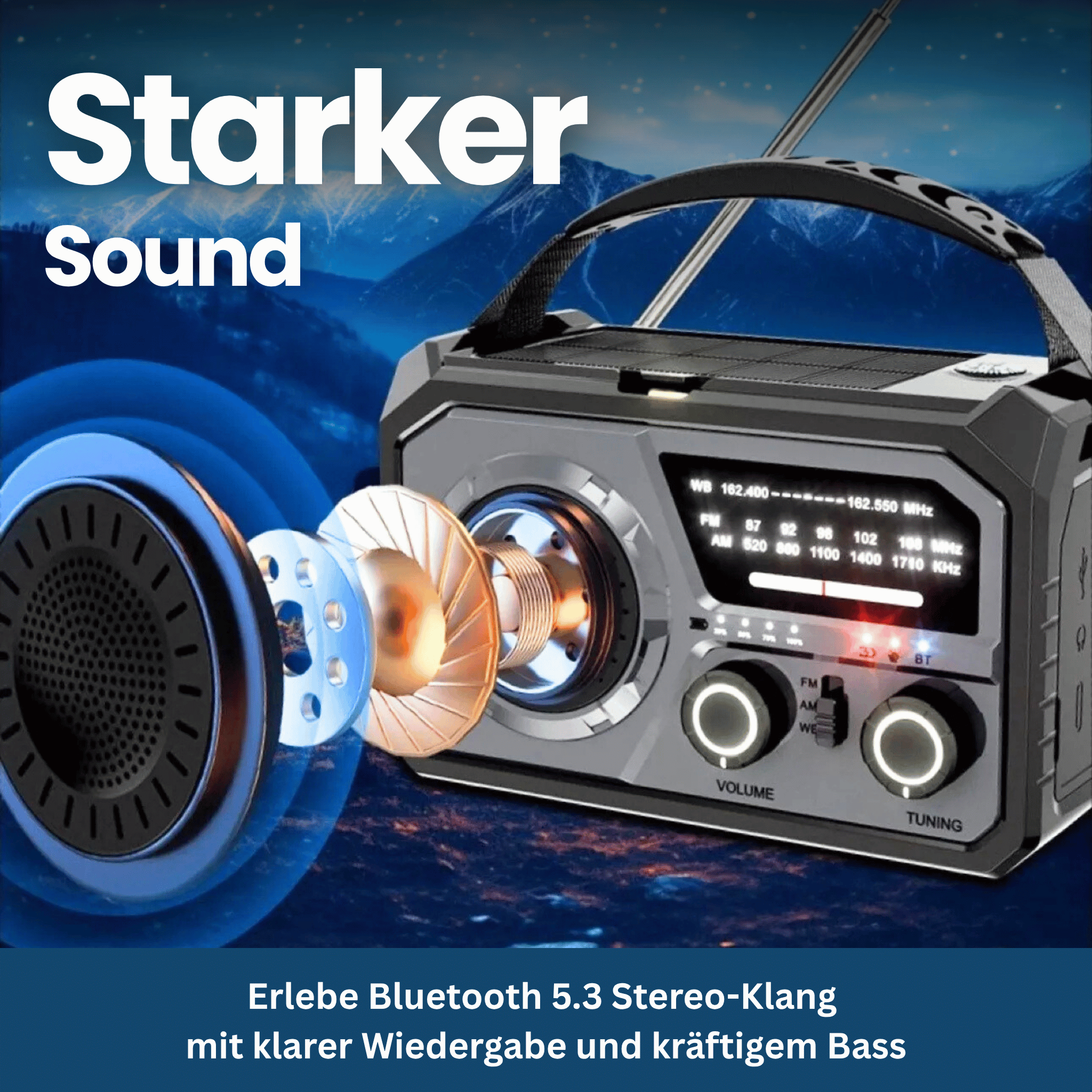 Survivor Max – Multi-Function Radio with Solar, SOS & Power Bank