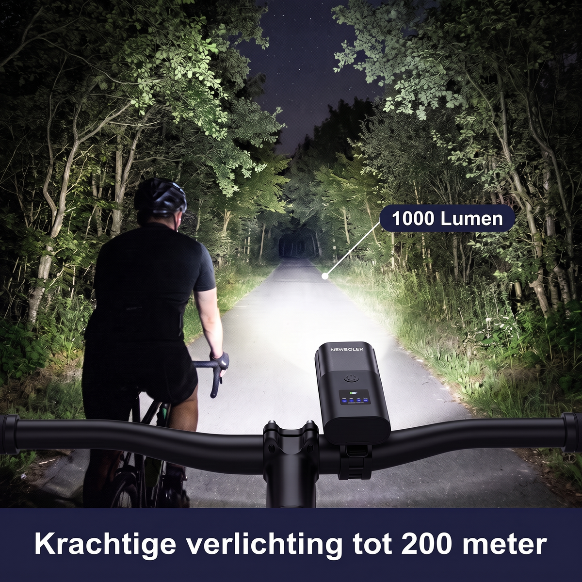 Lumo-koplamp – 1000 lumen, tot 200 m