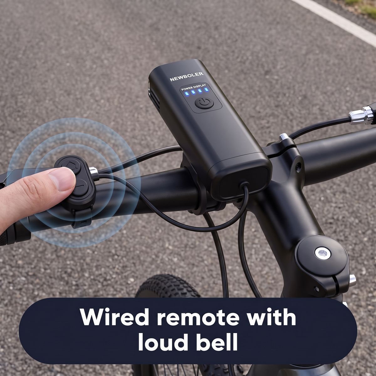 Lumo Front Light – wired remote with bell