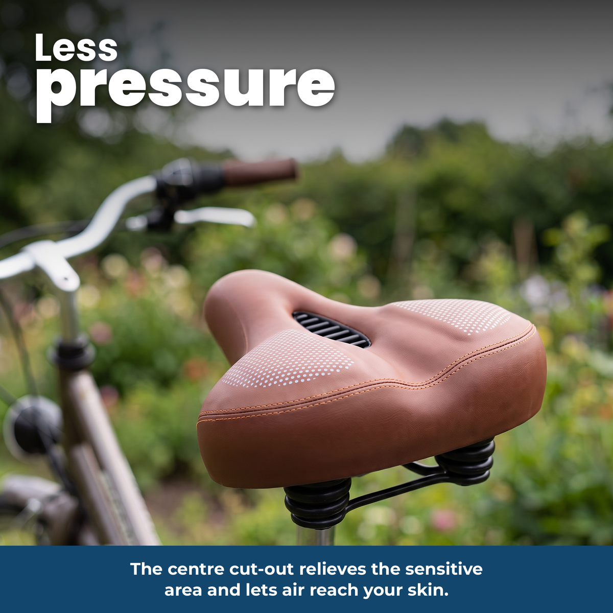 ErgoSoft bike saddle: Centre cut-out relieves pressure