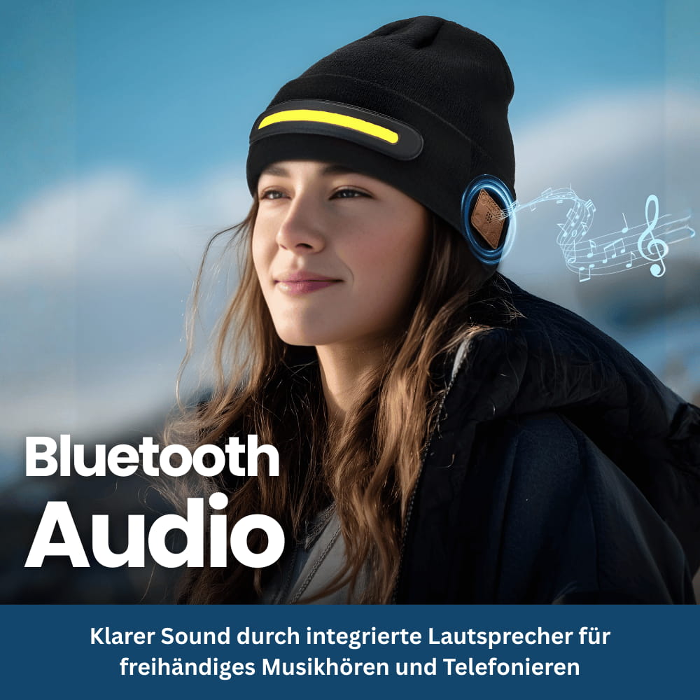 BeamTune – Beanie with Headlamp & Bluetooth Music Function