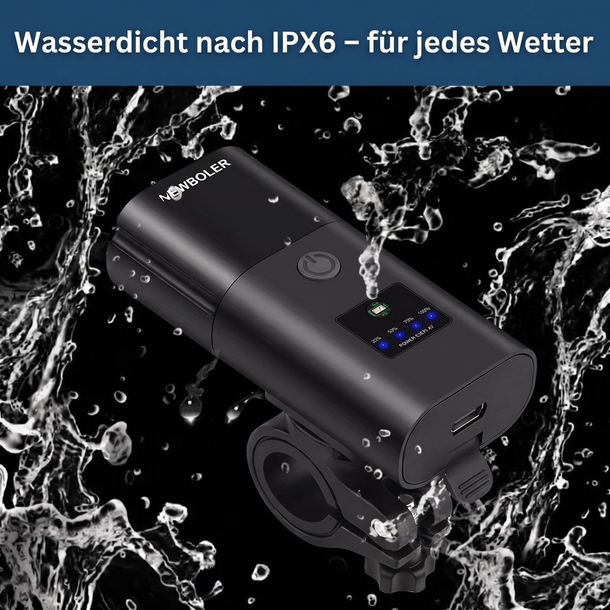 Lumo-Frontlicht – wasserdicht nach IPX6