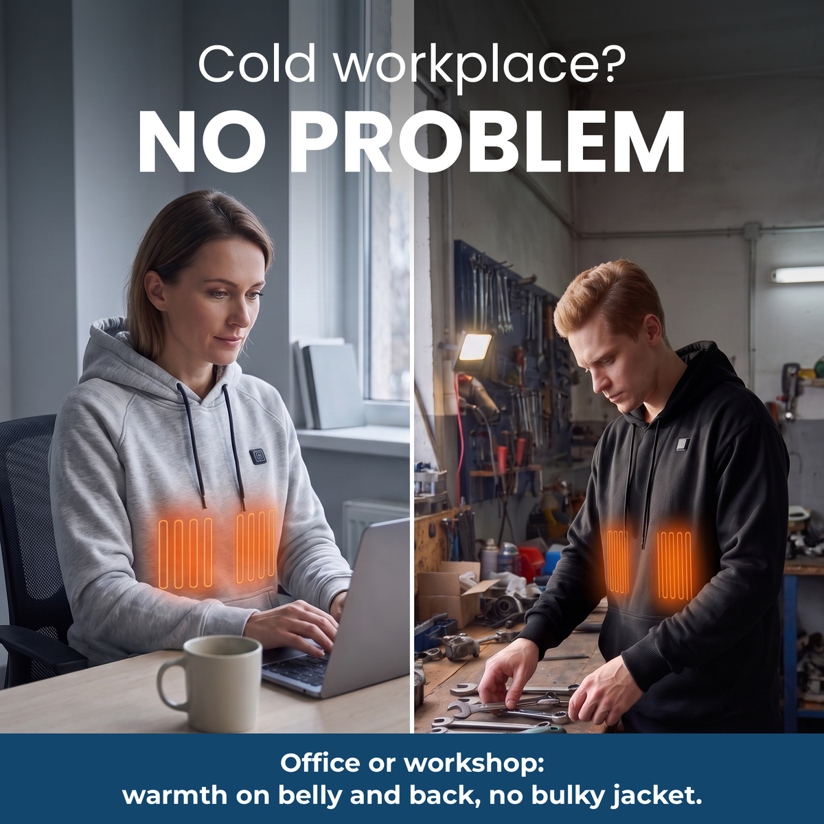 CozyHeat Heated Hoodie – warmth at work