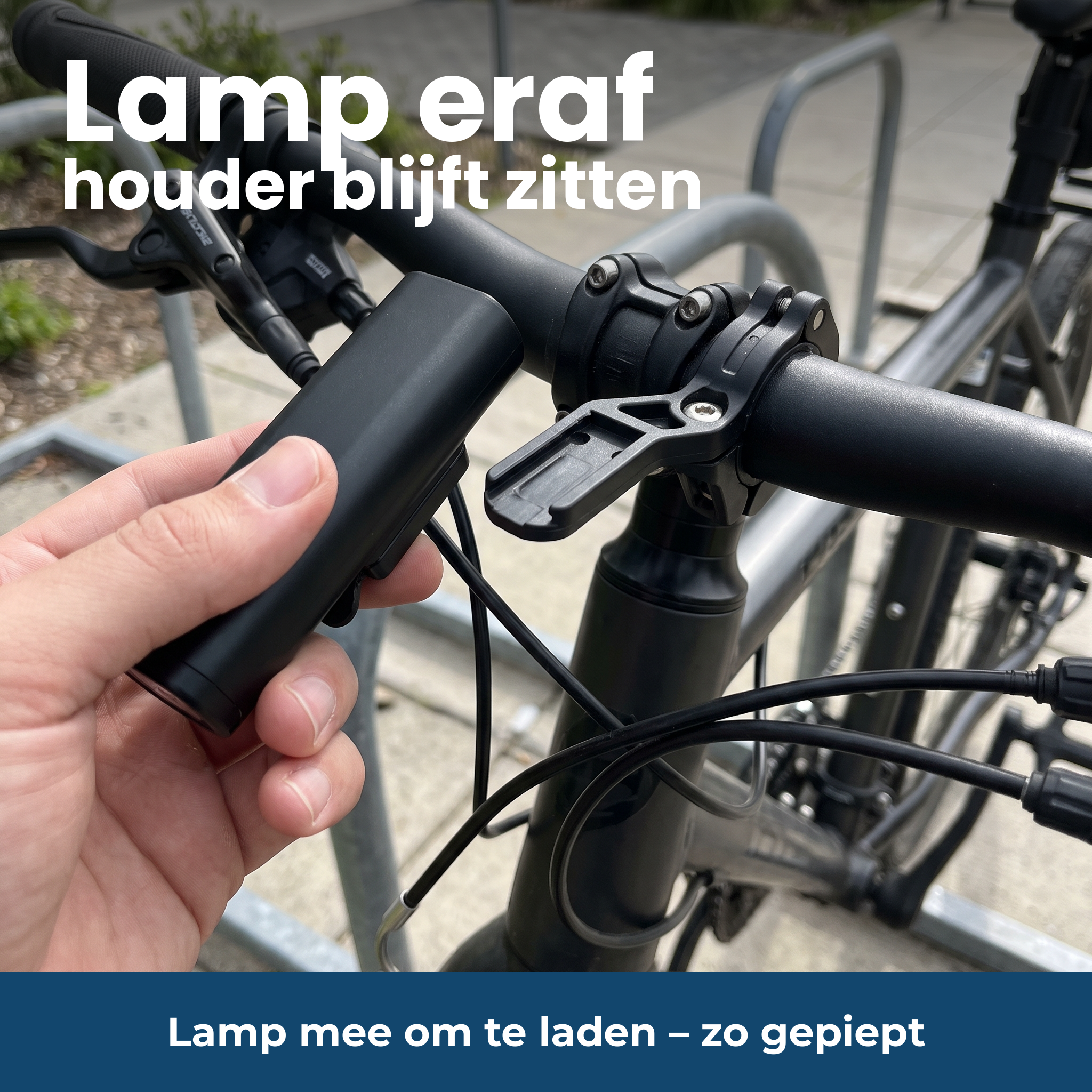 Lamp afneembaar, houder blijft zitten