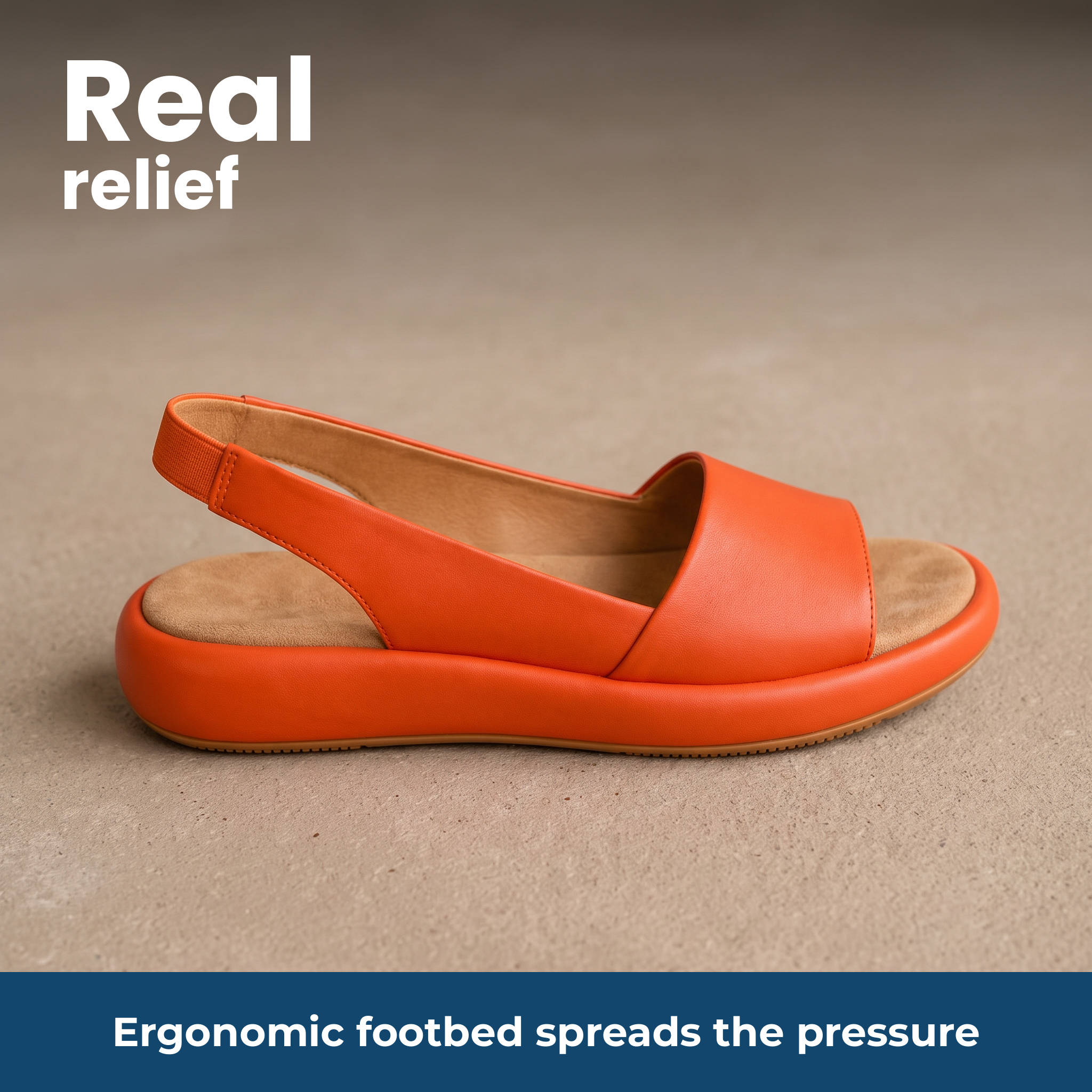 [en] Real relief – Ergonomic footbed spreads the pressure
