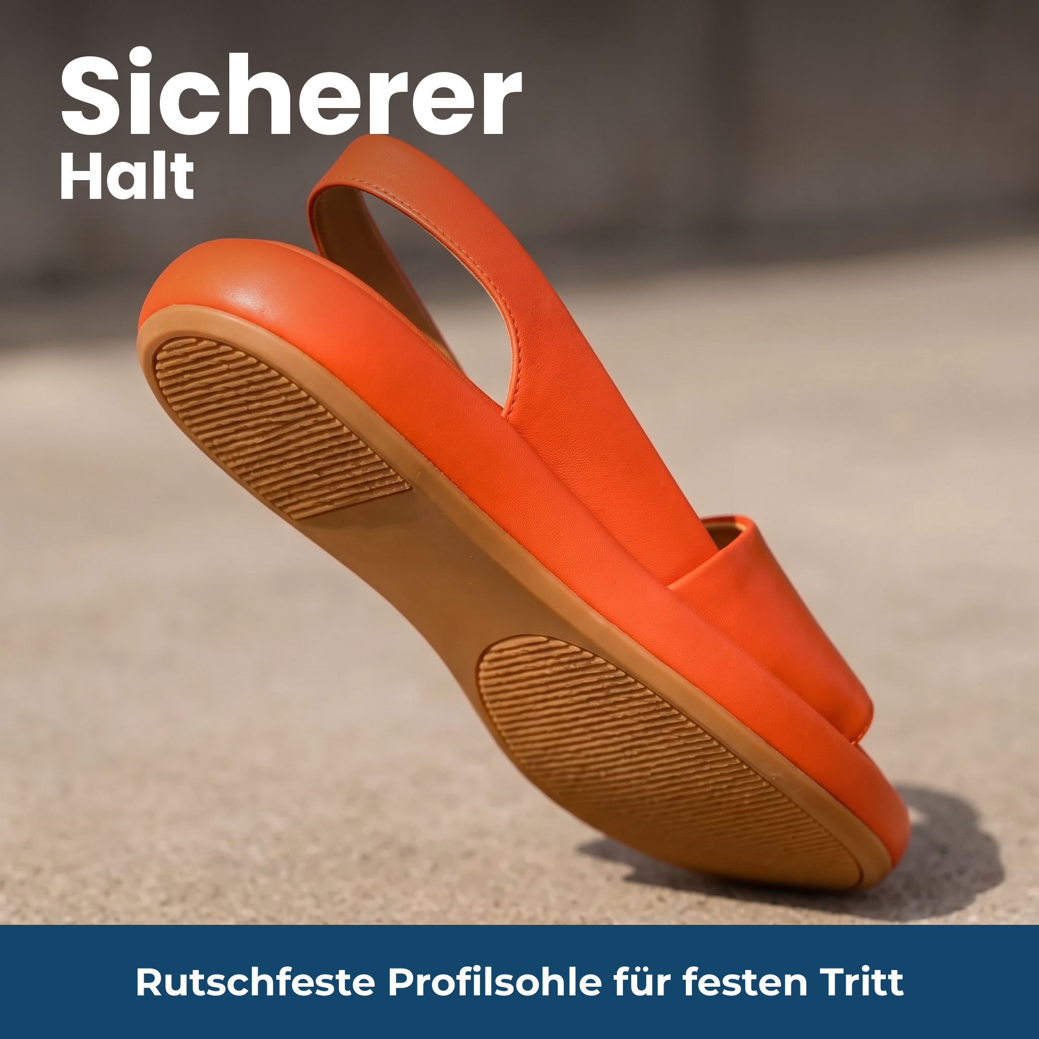 Sicherer Halt – Rutschfeste Profilsohle für festen Tritt