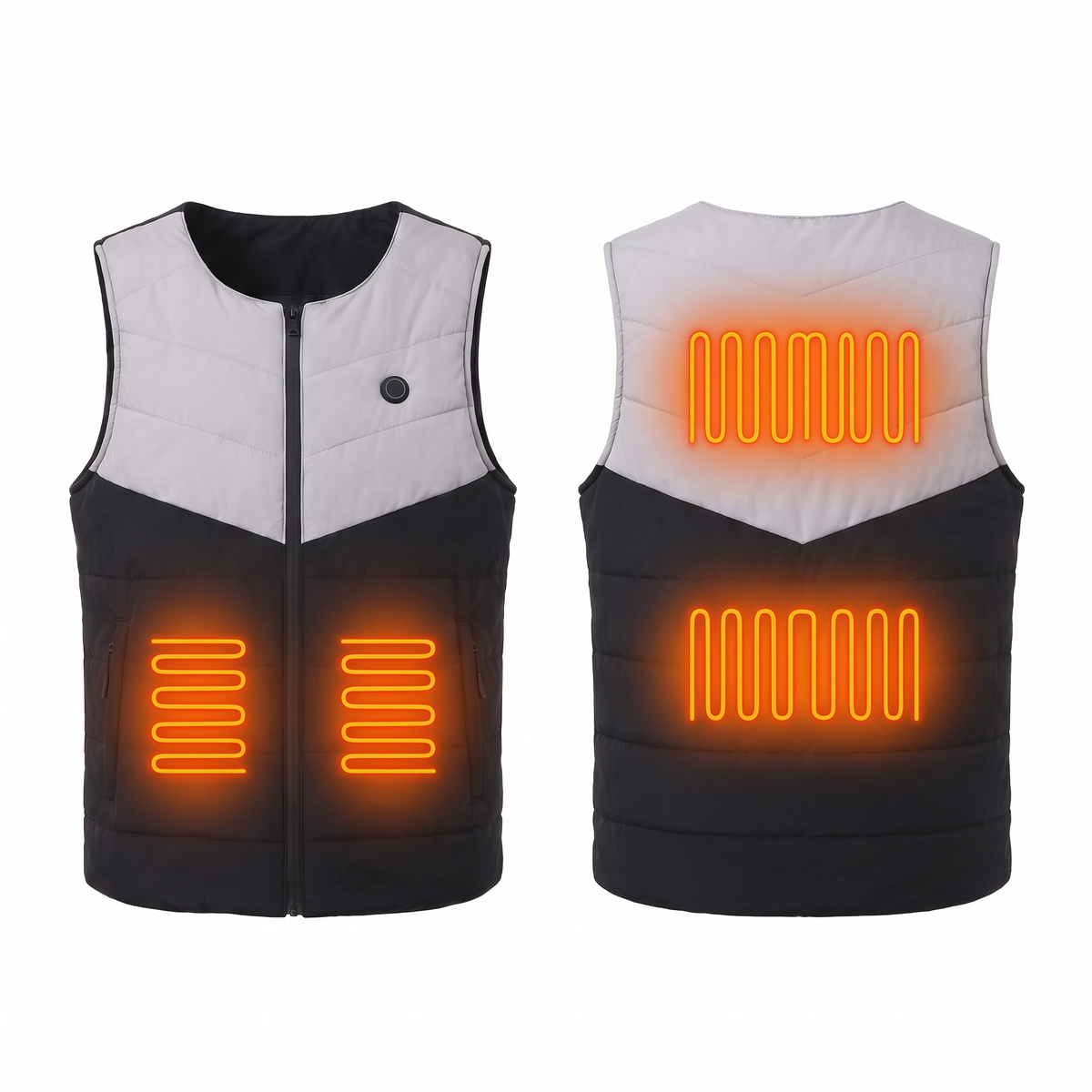 ThermoCore Pro voor- en achteraanzicht met vier warmtezones