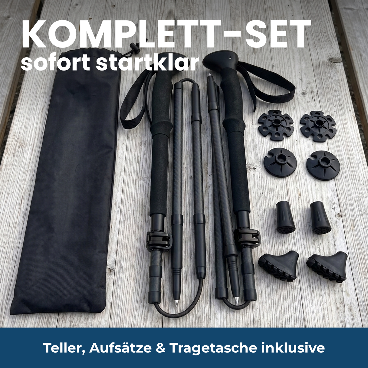 Komplett-Set mit Tellern, Aufsätzen & Tasche