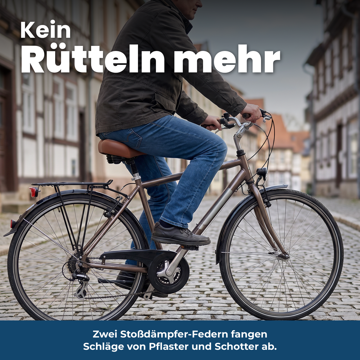 ErgoSoft Fahrradsattel: Stoßdämpfer-Federn gegen Rütteln