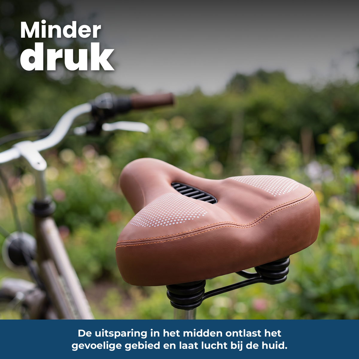 ErgoSoft fietszadel: Uitsparing in het midden ontlast