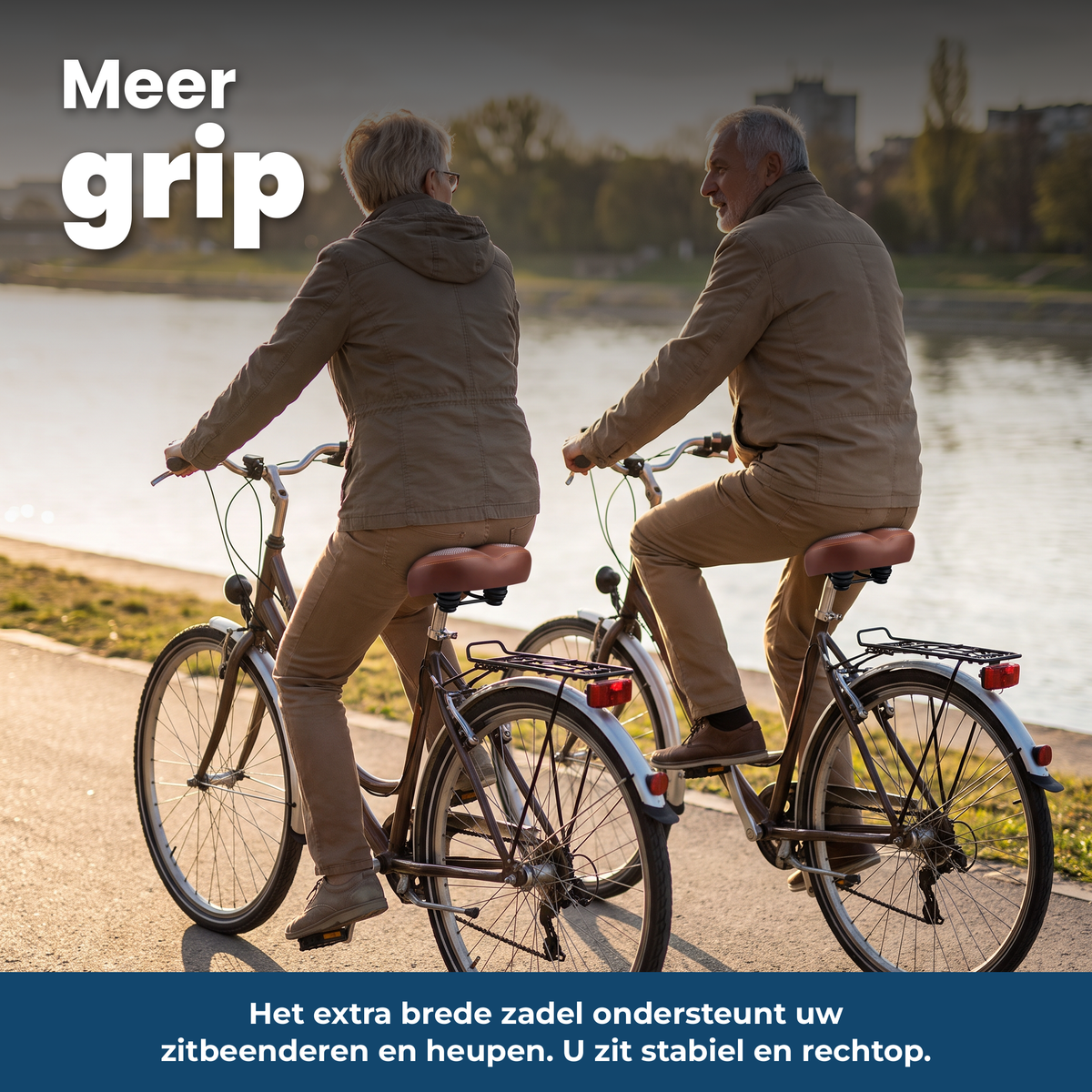 ErgoSoft fietszadel: Extra breed zadel voor meer grip